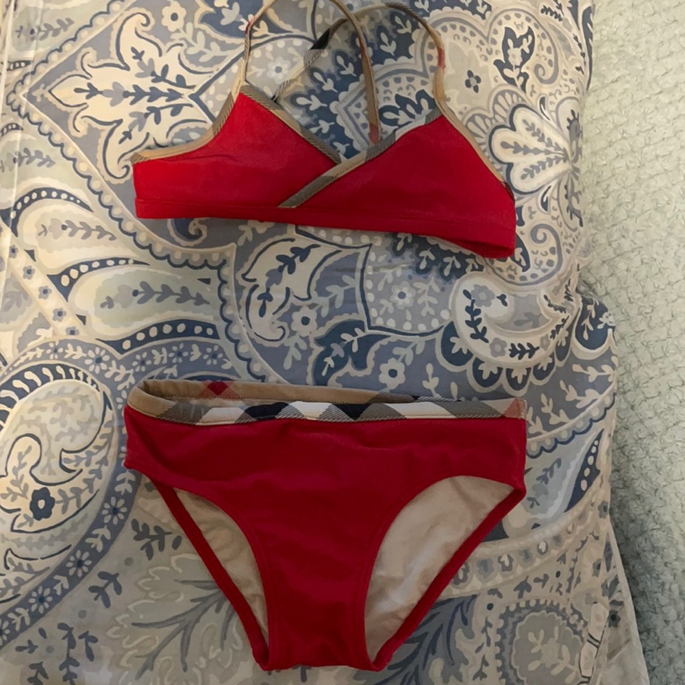 Burberry red bikini for girl